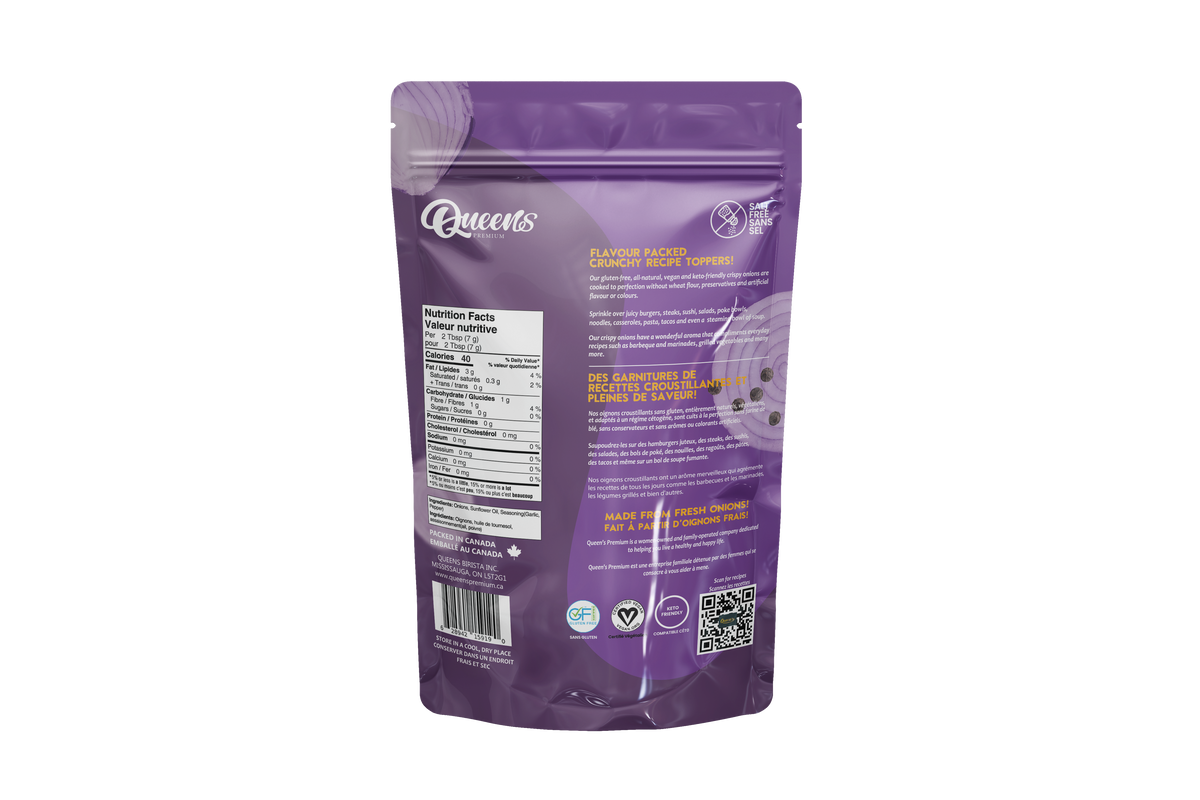 Queen’s Premium Garlic Pepper Crispy Onions – 175 g
