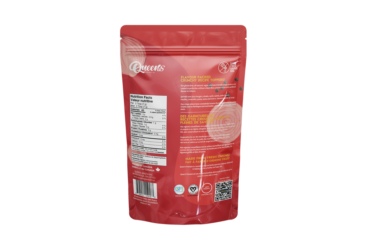Queen’s Premium Spicy Garlic Pepper Crispy Onions – 175 g