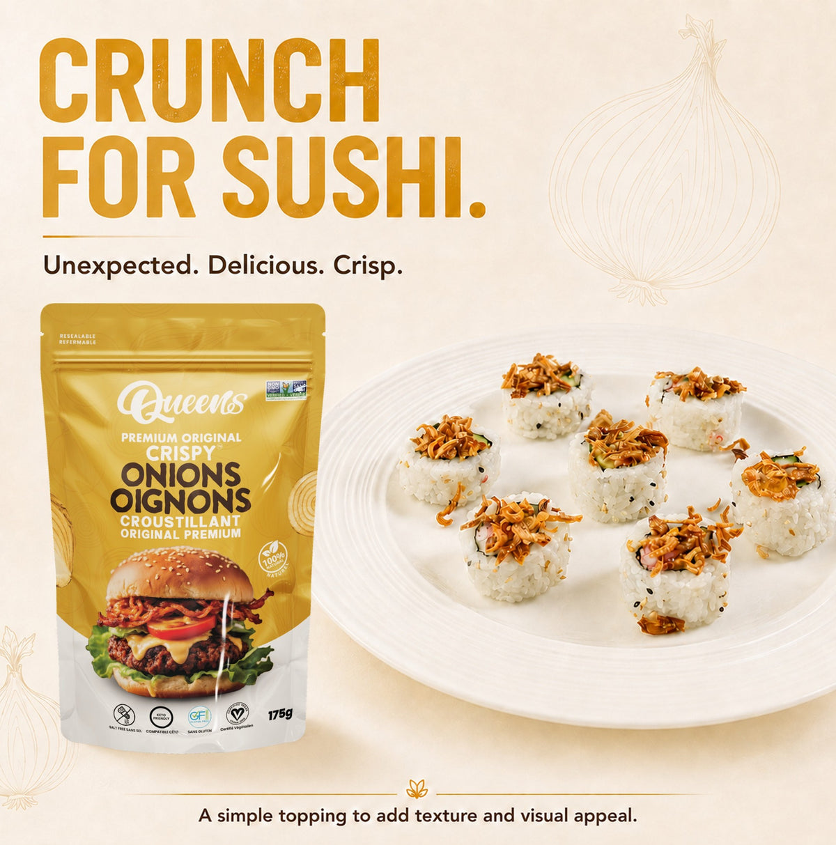 Queen’s Premium Original Crispy Onions – 175 g