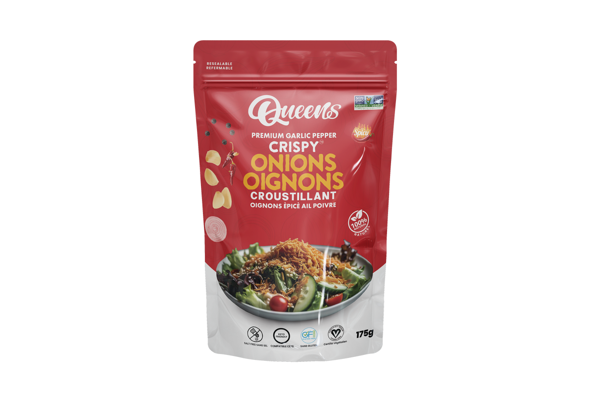 Queen’s Premium Spicy Garlic Pepper Crispy Onions – 175 g