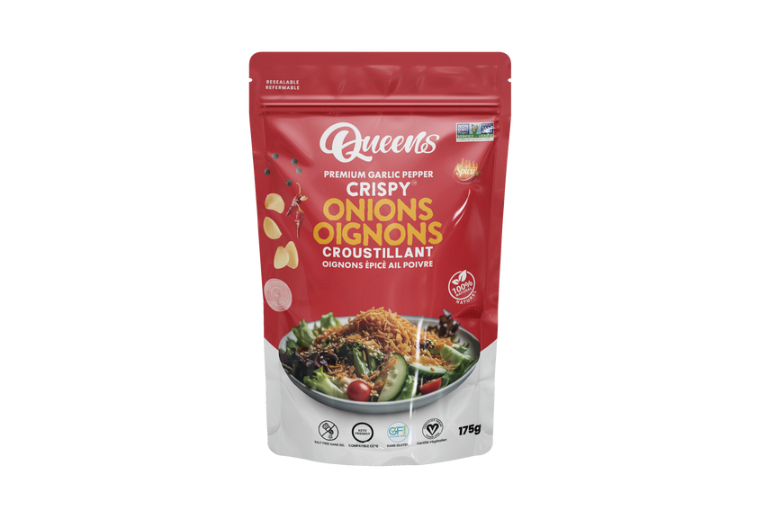 Queen’s Premium Spicy Garlic Pepper Crispy Onions – 175 g